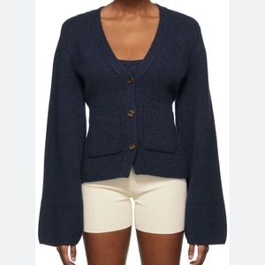 Khaite Scarlet Cardigan in Navy